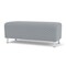 Lesro Siena Lounge Reception Loveseat Bench, Brushed Steel, RS Fog Upholstery SN6001 - alternate 3